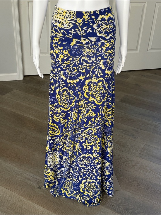 LuLaRoe Dresses & Skirts - LuLaRoe Cobalt Blue & Lemon Yellow Floral Maxi Skirt/ Strapless Midi Dress-XS